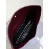 SAINT LAURENT Cassandra Envelope Clutch – Burgundy Smooth Leather with Gold YSL Logo (Detachable Chain Strap) #A58784