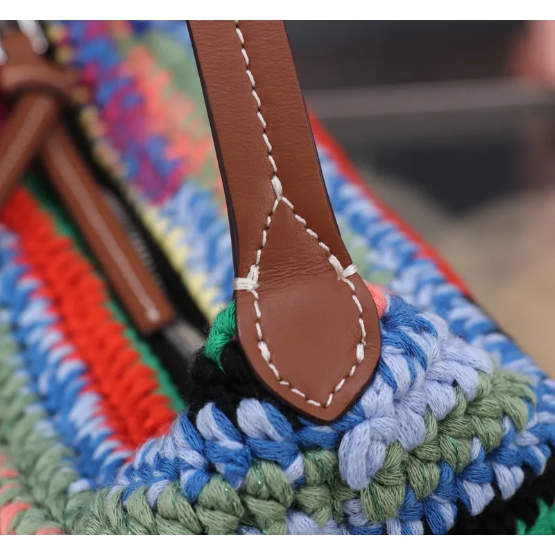 Miu Miu Crochet Hobo Bags: Colorful, Handcrafted Style Statements size:25.5×14×10cm #A53542