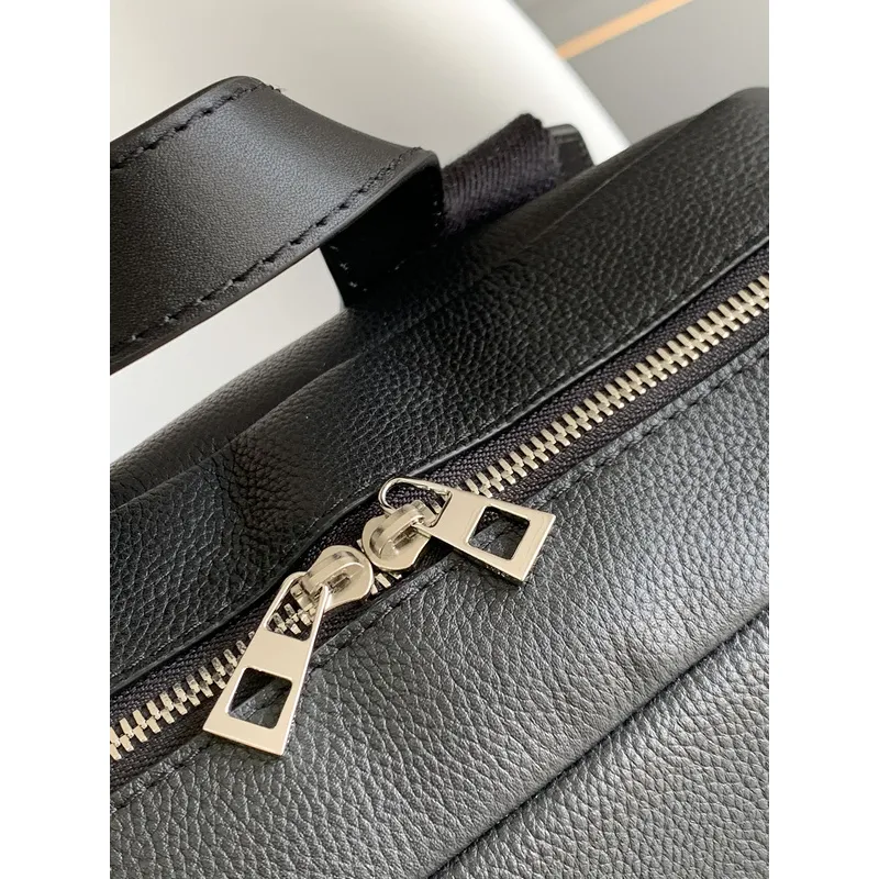 LOEWE Military backpack in soft grained calfskin Anthracite Size:39*28.5*11cm #A49107