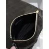 Saint Laurent 844346 Niki Series Suede Bucket Bag - Dark Brown with LE CASSANDRE Logo #A59503 Saint Laurent 844346 Niki Series Suede Bucket Bag - Dark Brown with LE CASSANDRE Logo #A59503