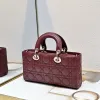 D-ior Lady D-Joy Handbag Wine #A57295