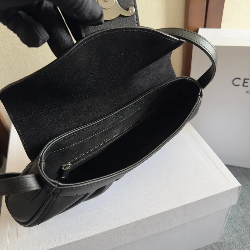 Celine Leather Polly - Neutrals Shoulder Bags, Handbags #A49257