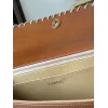 New Chanel Vintage Resin Leather Chain Bag with Large Logo bag two size #A60919