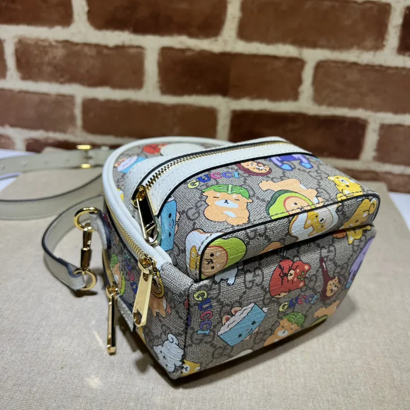Gucci GG Canvas Mini Backpack With Colorful Cartoon Character Prints #A52727