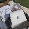 Bvlgari Serpenti Forever Top Handle Bag In White Leather For Timeless Luxury #A51666