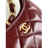 Chanel 4922 Quilted Mini Hobo Bag in Crinkled Lambskin Size 22.5x19.5x8.5CM #A62916