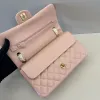 Authentic Chanel Classic Flap Bag in Light  Caviar Leather good Hardware  Wide 25cm #A54379