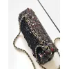 2026 Chanel SO BLACK Sequin Bag Sparkly Double C  Edgy  Cool Perfect for Fall Winter #A60145