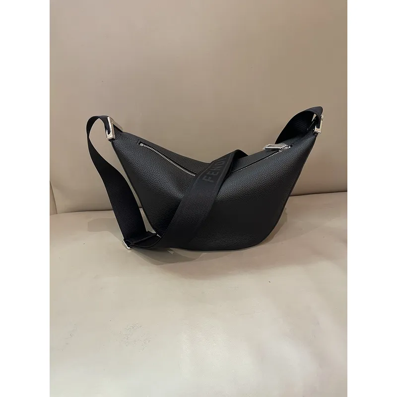 Stylish Black Fendi Sling Bag With Signature Strap And Luxe Design For Fashion Lovers size:33×18×10 #A54308 Stylish Black Fendi Sling Bag With Signature Strap And Luxe Design For Fashion Lovers size:33×18×10 #A54308