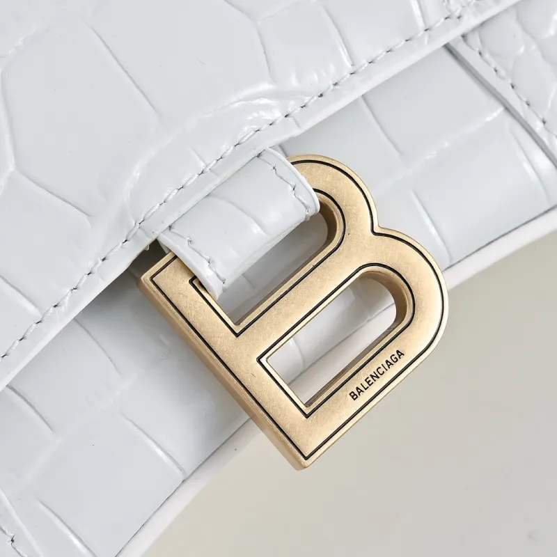 Balenciaga Hourglass Croc Embossed Handbag 19x8x21cm #A64986 Balenciaga Hourglass Croc Embossed Handbag 19x8x21cm #A64986