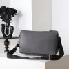 Prada Mens Dark Gray Re-Nylon Crossbody Messenger Bag with Detachable Pouch – Iconic Triangle Logo Adjustable Strap #A58757