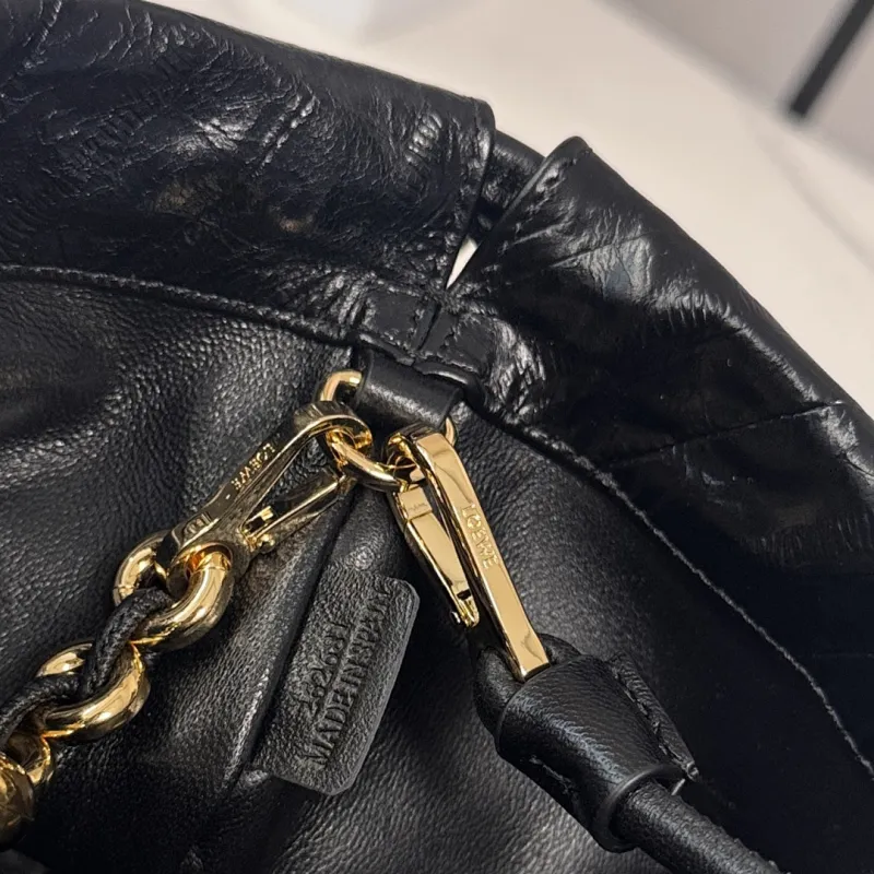 Loewe Mini Flamenco Purse Crocodile-Effect Bucket Bag, 23 x 17 x 5.5 cm #A63230