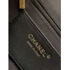 Elegant Black Quilted Leather Chanel Style Large Shoulder Tote Bag #A50939