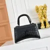 Balenciaga Hourglass Croc Embossed Handbag 19x8x21cm #A64986 Balenciaga Hourglass Croc Embossed Handbag 19x8x21cm #A64986