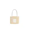 LOEWE Straw Tote Bag With White Leather Logo Patch And Dual Handles size:30×21×11cm #A54072