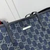 Gucci GG Denim Canvas Large Tote Shoulder Bag 38×29.5×13cm #A65011 Gucci GG Denim Canvas Large Tote Shoulder Bag 38×29.5×13cm #A65011