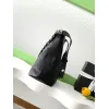 Chanel Black Quilted Leather Bucket Bag With Chain And Logo Accents #A50981