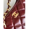 Chanel 4923 Quilted Hobo Bag in Crinkled Lambskin Size 32x30x12CM #A62915