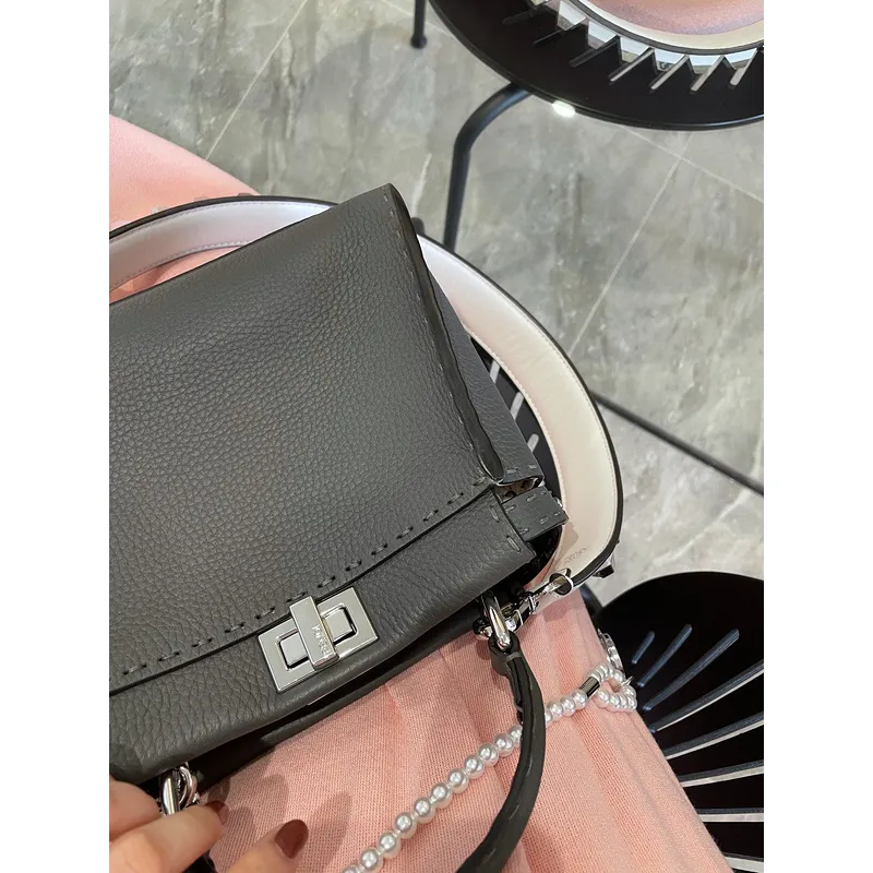 Fendi Handbag Peekaboo Mini Cuoio Romano leather Size:23*18*11cm #A49095 Fendi Handbag Peekaboo Mini Cuoio Romano leather Size:23*18*11cm #A49095