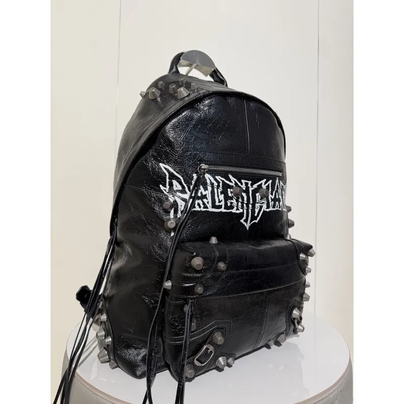 Balenciaga 188024 Le Cagole Backpack in Cracked Lambskin Size 35x46x18CM #A62924