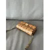 MCM Mini Crossbody Bag, Grid Pattern, Chain Strap, Style 65026 12.5 x 21.0 x 5.0cm #A61795