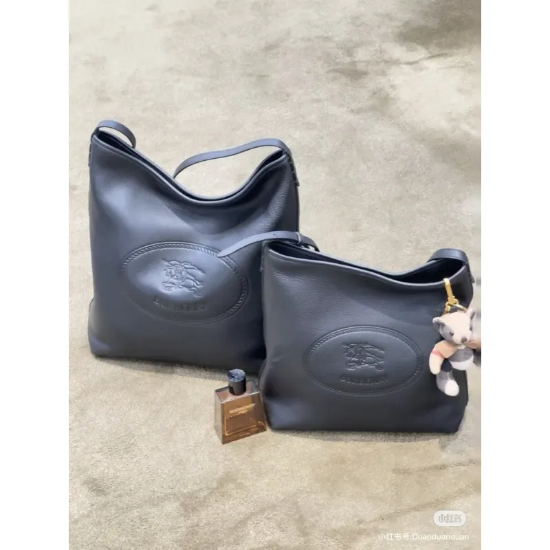 Burberry Black Leather Tote Bag 2221 #A55696