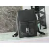 D-ior Mens Grey Oblique Canvas & Grained Leather Backpack - Stylish Luxury for Daily & Travel Use H870 #A57315