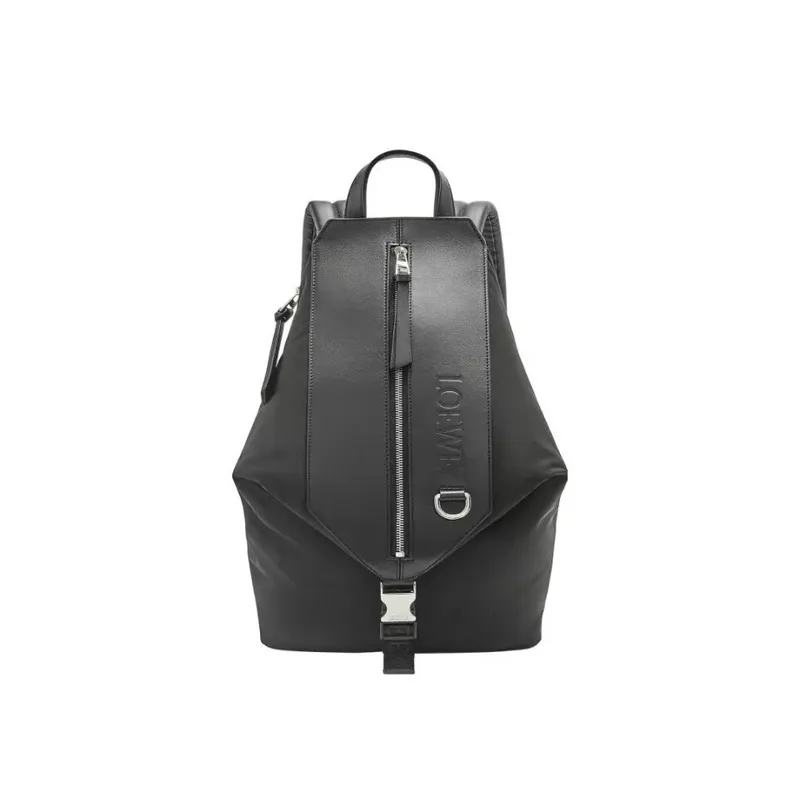 Loewe Black Leather Backpack With Distinctive Zipper And Branding For Modern Urban Style #A50064