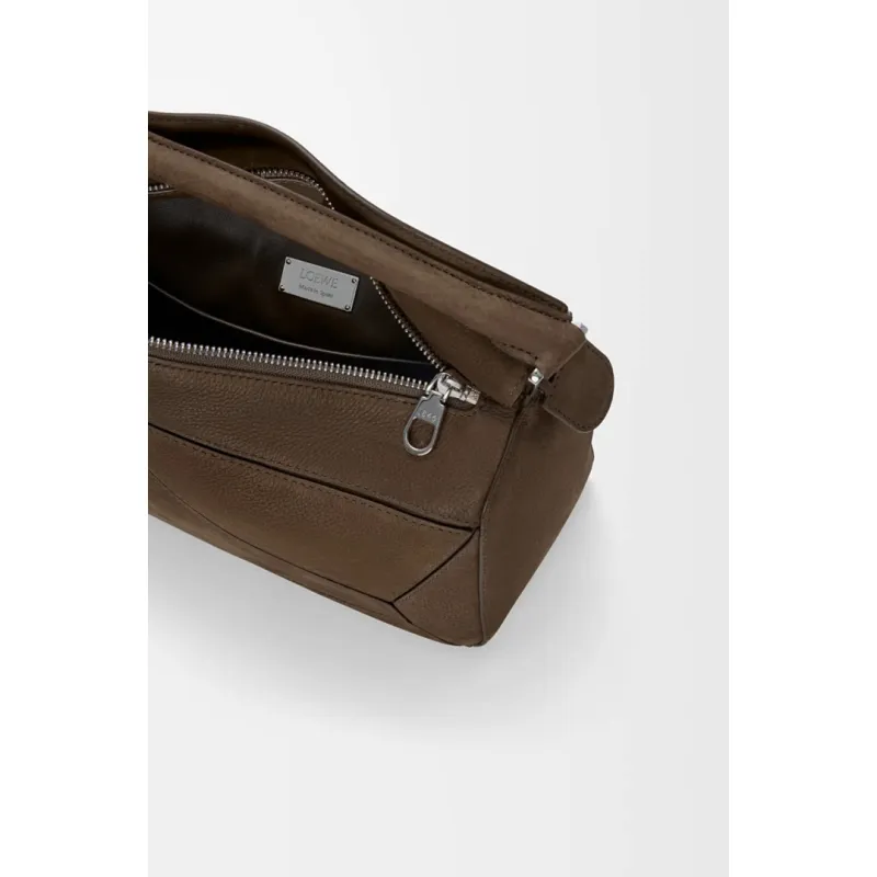 Loewe Featherlight Puzzle Suede Leather Bag 24x10.5x16CM #A63861