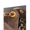 Chanel Mini Suede Bucket Bag  Retro Coin Button  Drawstring  Quilted  Classic Chain #A60143
