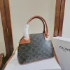 Celine Triomphe Canvas And Leather Handbag For Timeless Sophistication In Daily Use Description #A50044