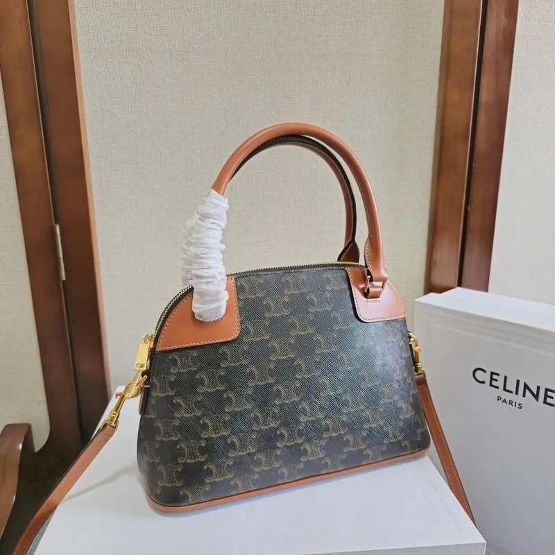 Celine Triomphe Canvas And Leather Handbag For Timeless Sophistication In Daily Use Description #A50044