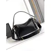 Prada Galleria Soft Shoulder Bag (2 Colors) – Burgundy/Black Leather with Gold-Tone Triangle Logo & Convertible Strap #A59180