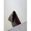 SAINT LAURENT Cassandra Envelope Clutch – Burgundy Smooth Leather with Gold YSL Logo (Detachable Chain Strap) #A58784