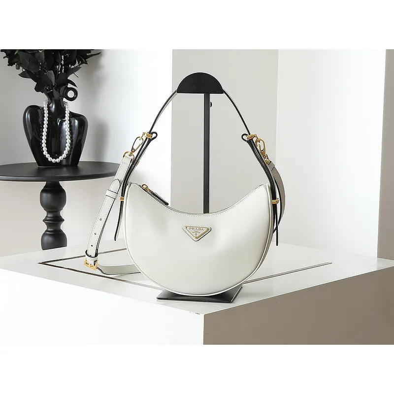 Prada Crescent - Shaped Leather Shoulder Bags in Diverse Color Options size:22×18×6cm #A53924 Prada Crescent - Shaped Leather Shoulder Bags in Diverse Color Options size:22×18×6cm #A53924