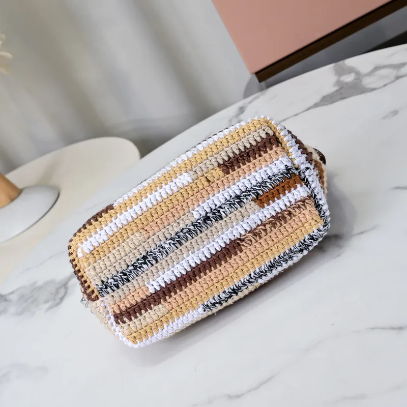 Miu Miu Crochet Hobo Bags: Colorful, Handcrafted Style Statements size:25.5×14×10cm #A53542