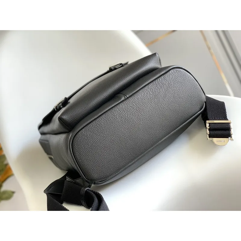 LOEWE Military backpack in soft grained calfskin Anthracite Size:39*28.5*11cm #A49107