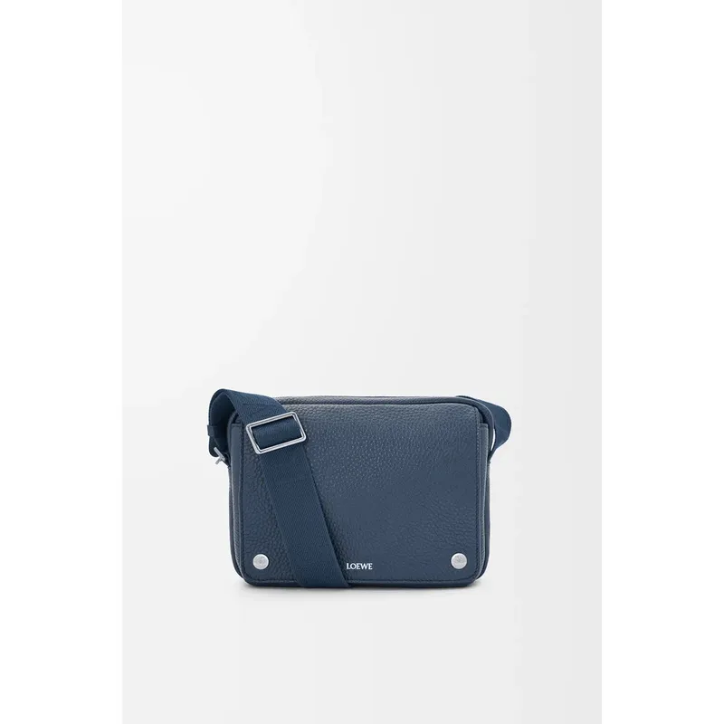 LOEWE Blue Leather Crossbody Bag With Minimalist Design And Adjustable Strap size:23×18×9cm #A54073