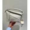 Loewe Puzzle Bags In Stylish Shades Showcasing Unique Geometric Design #A50417
