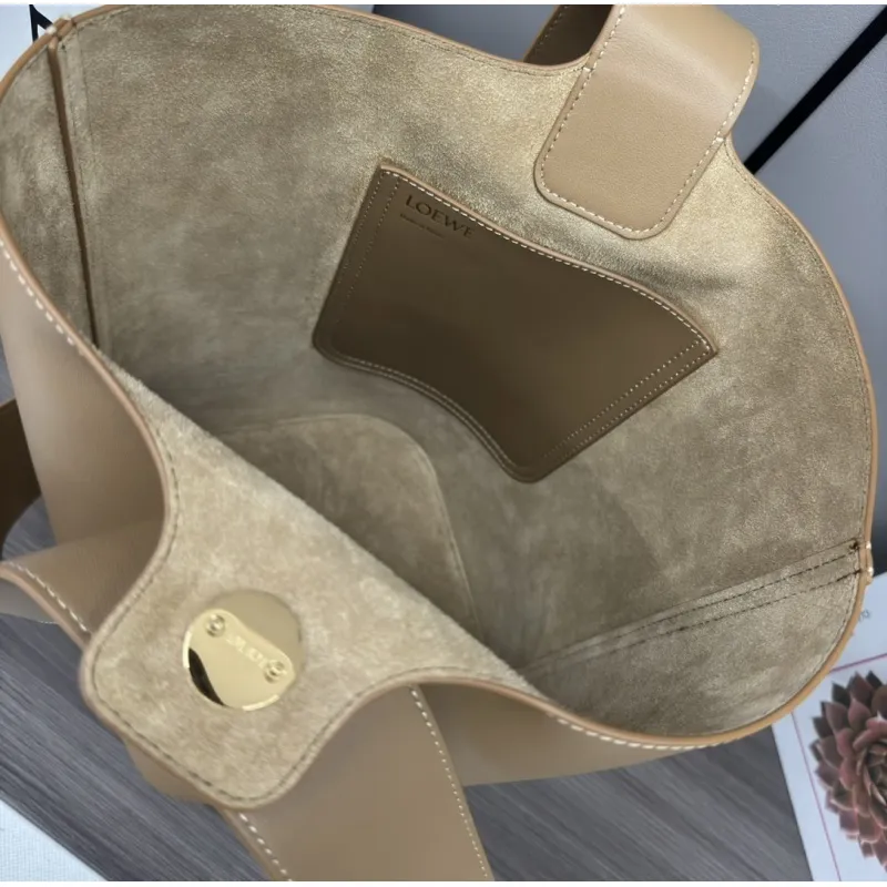 Loewe  Backpack - Multi-Tone Leather Patchwork, Anagram Logo, Drawstring Closure & Zipper Pocket, Stylish Luxury Backpack for Everyday Use #A56854