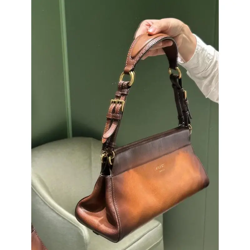 Prada Black Leather Shoulder Bag 1BC262 #A55688