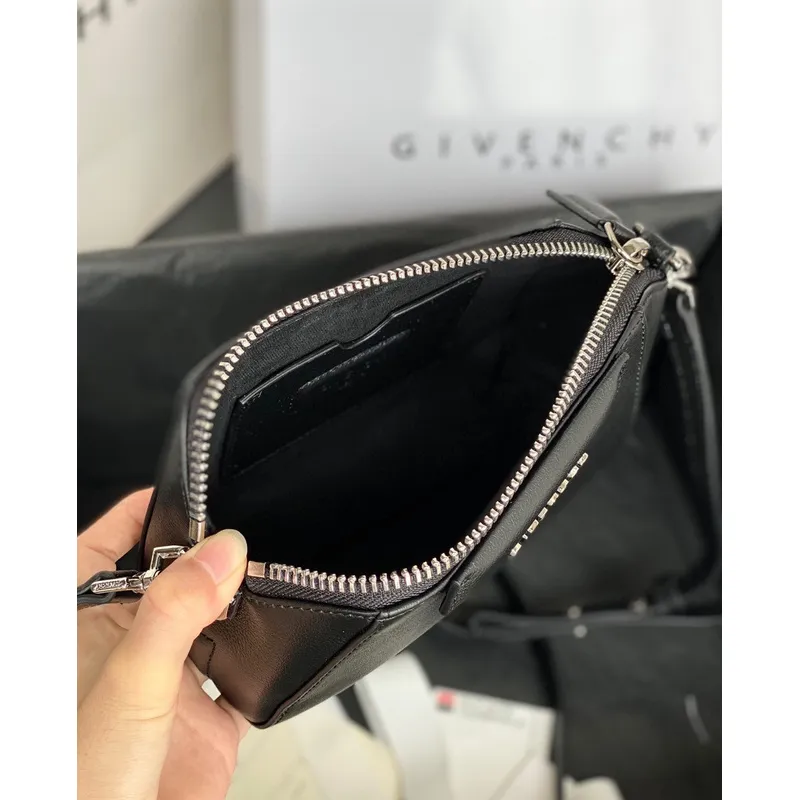 Givenchy Orange Leather Crossbody Bag With Signature Branding #A52347