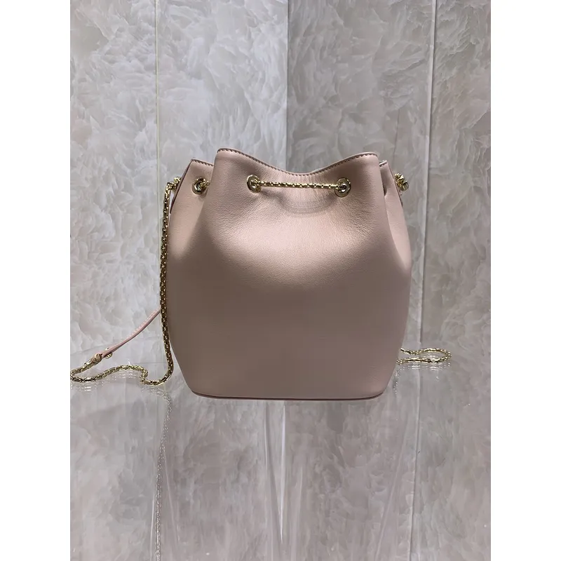 Bvlgari Serpenti Bucket Bag In Blush Leather With Iconic Detailing #A51661 Bvlgari Serpenti Bucket Bag In Blush Leather With Iconic Detailing #A51661