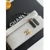 Chanel AP5276 Suede & Leather Handbag with Chain Strap Size 17-19.5-5 #A62896