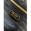 Prada Galleria Soft Shoulder Bag (2 Colors) – Burgundy/Black Leather with Gold-Tone Triangle Logo & Convertible Strap #A59180