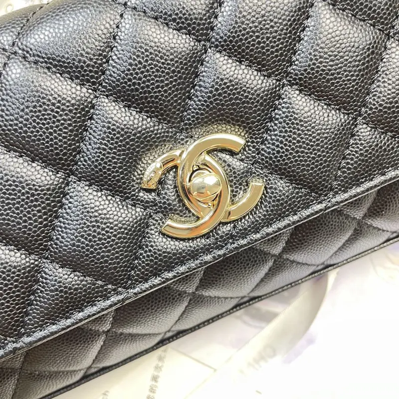 Chanel Coco Handle Caviar Leather Shoulder Bag 32cm #A64994