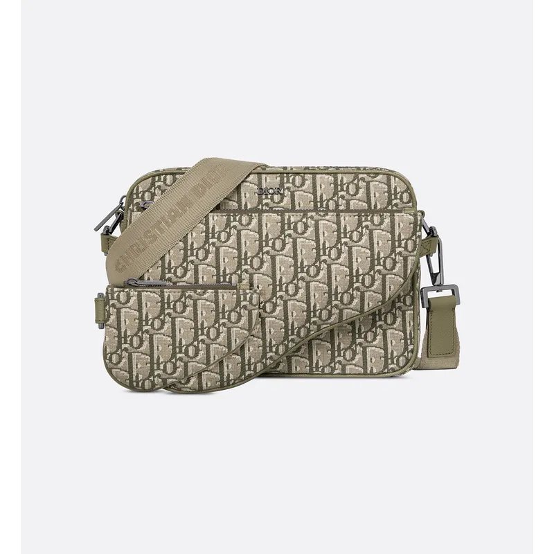 D-ior Beige Oblique Pattern Crossbody Bag With Signature Strap And Pouch  size:23×17×4cm #A54108
