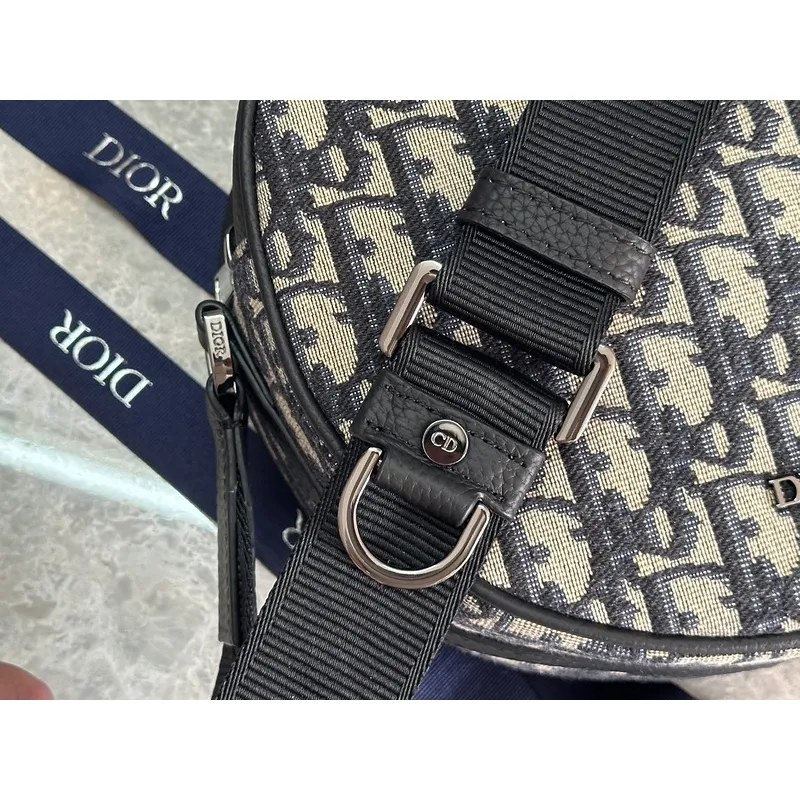 D-ior Round Bag With Iconic Oblique Pattern And Adjustable Strap For Fashion Lovers size:20×20×7cm #A54114 D-ior Round Bag With Iconic Oblique Pattern And Adjustable Strap For Fashion Lovers size:20×20×7cm #A54114