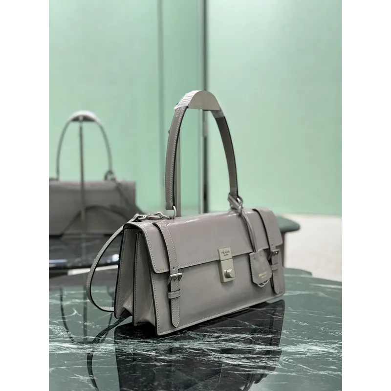 Prada Leather Handbag With Structured Design And Signature Hardware #A51644