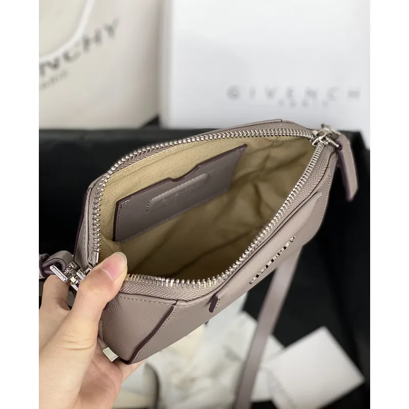 Givenchy Orange Leather Crossbody Bag With Signature Branding #A52347